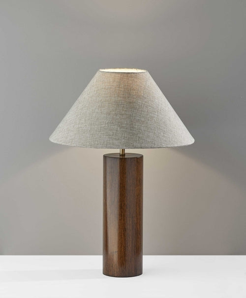 Canopy Black Wood Block Table Lamp