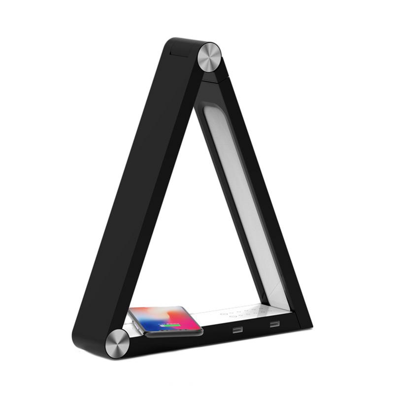 Wireless LED Triangle Desk Lamp Rechargeable Smart Light Home Art