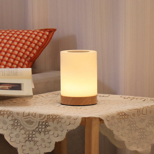 Portable Night Light Cordless Touch Remote Mini Bedside Table Lamp