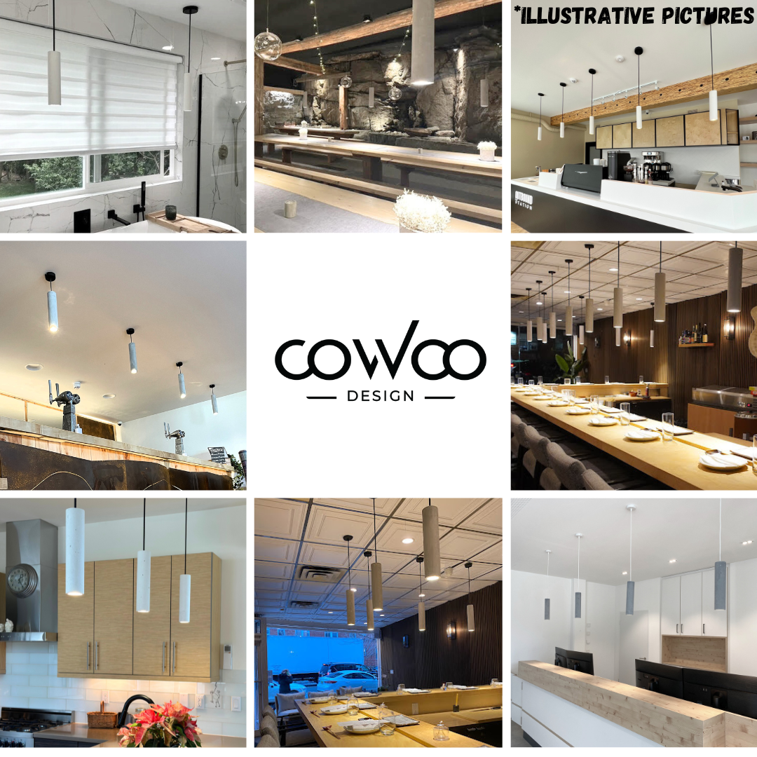 DARK GRAY Concrete Pendant Light W+W