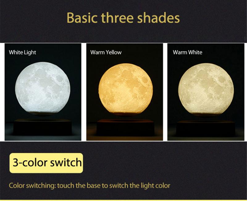 3D Print Moon Lamp Touch Magnetic Levitation Moon Lamp Night Light